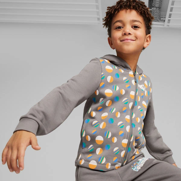 ESS+ Summer Camp Hoodie: Little adventurers' zip-up. Perfect for play, crafted by Puma!